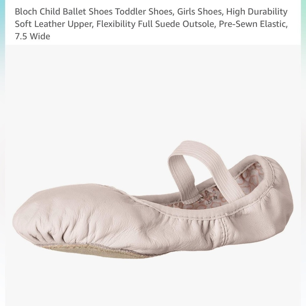 Cream Leather Flats with Elastic Strap and Rounded Toe